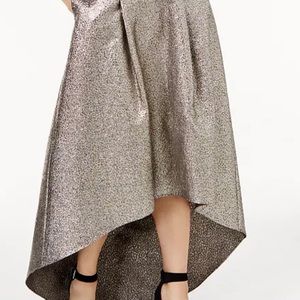sachin+babi high low silver skirt